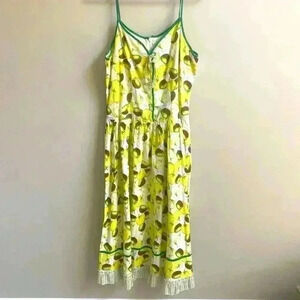 Unique Handmade 50s Vintage Kiwi Ruffled Sundress